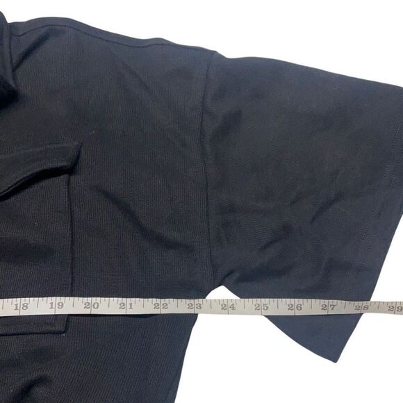 Jade by Jane Black Knit Button Front Wide Leg Jumpsuit - Picture 4 of 9